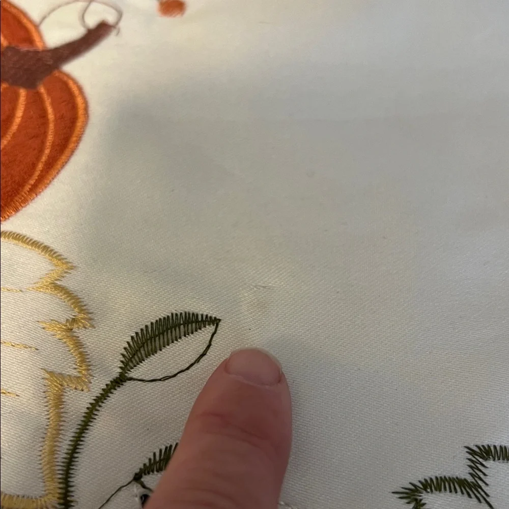 Autumn Pumpkin Embroidered Table  CenterPiece/ Runner